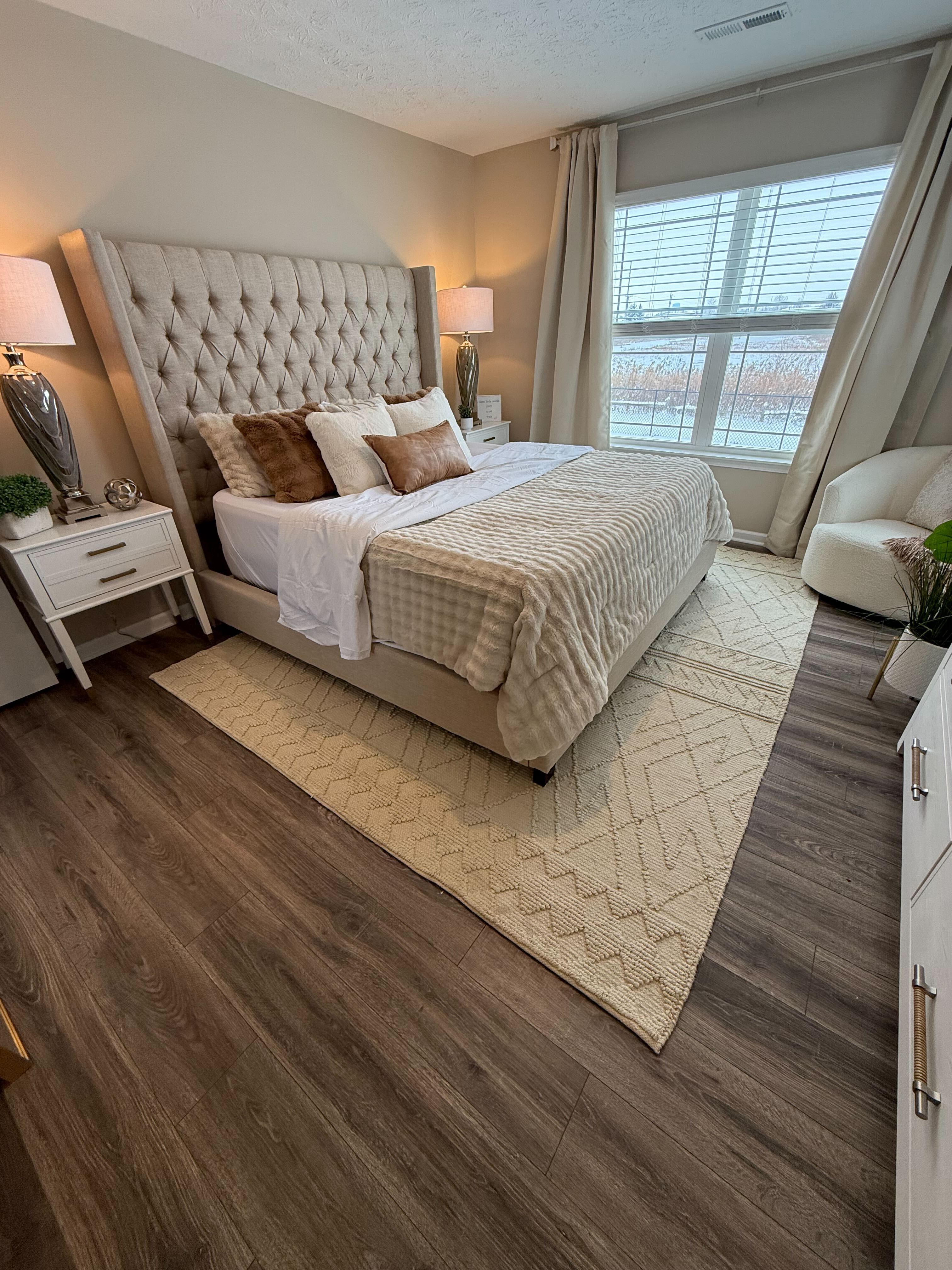 Model home master bedroom